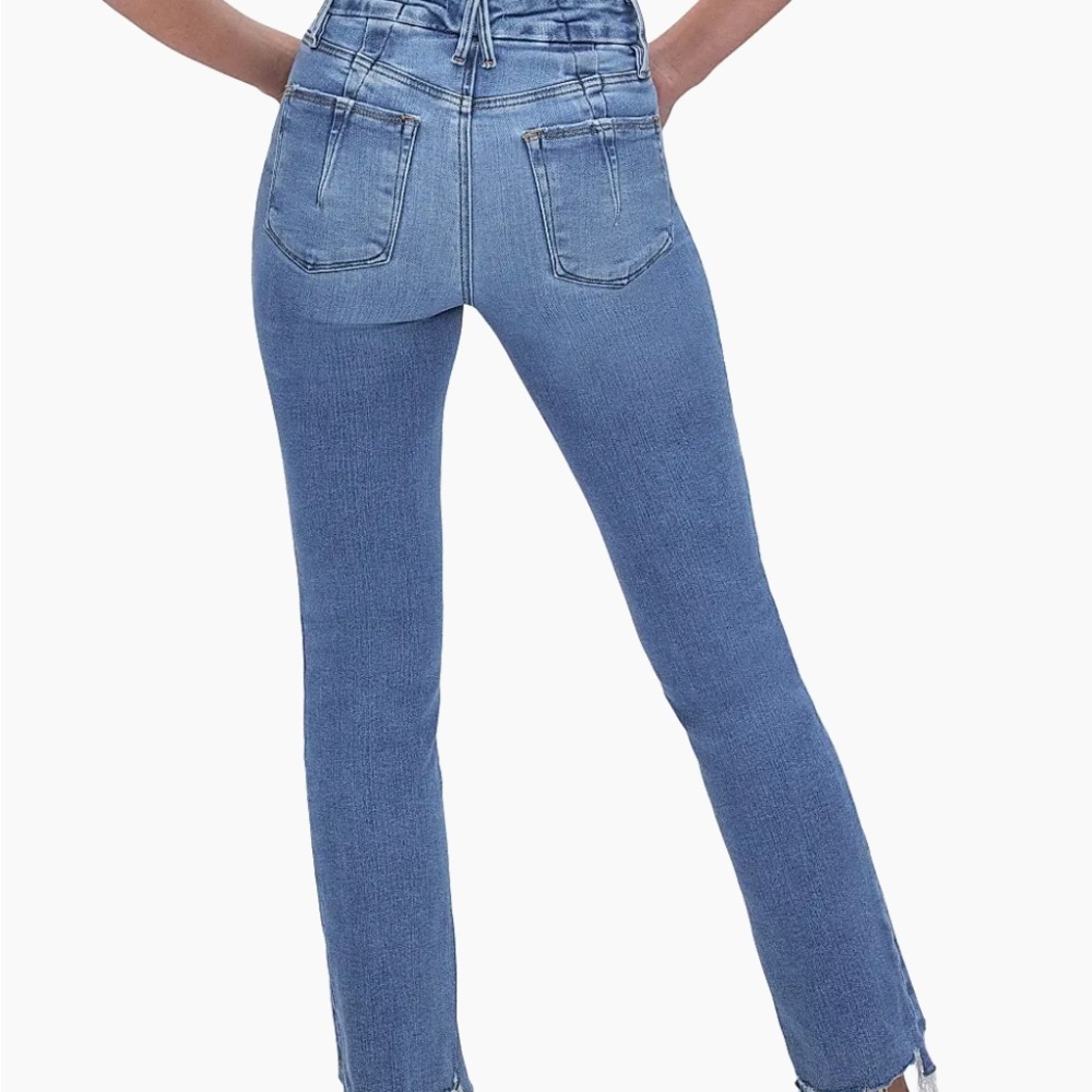 Good American GOOD LEGS Skinny High Rise Stretch Denim, frayed ankle - Picture 3 of 8